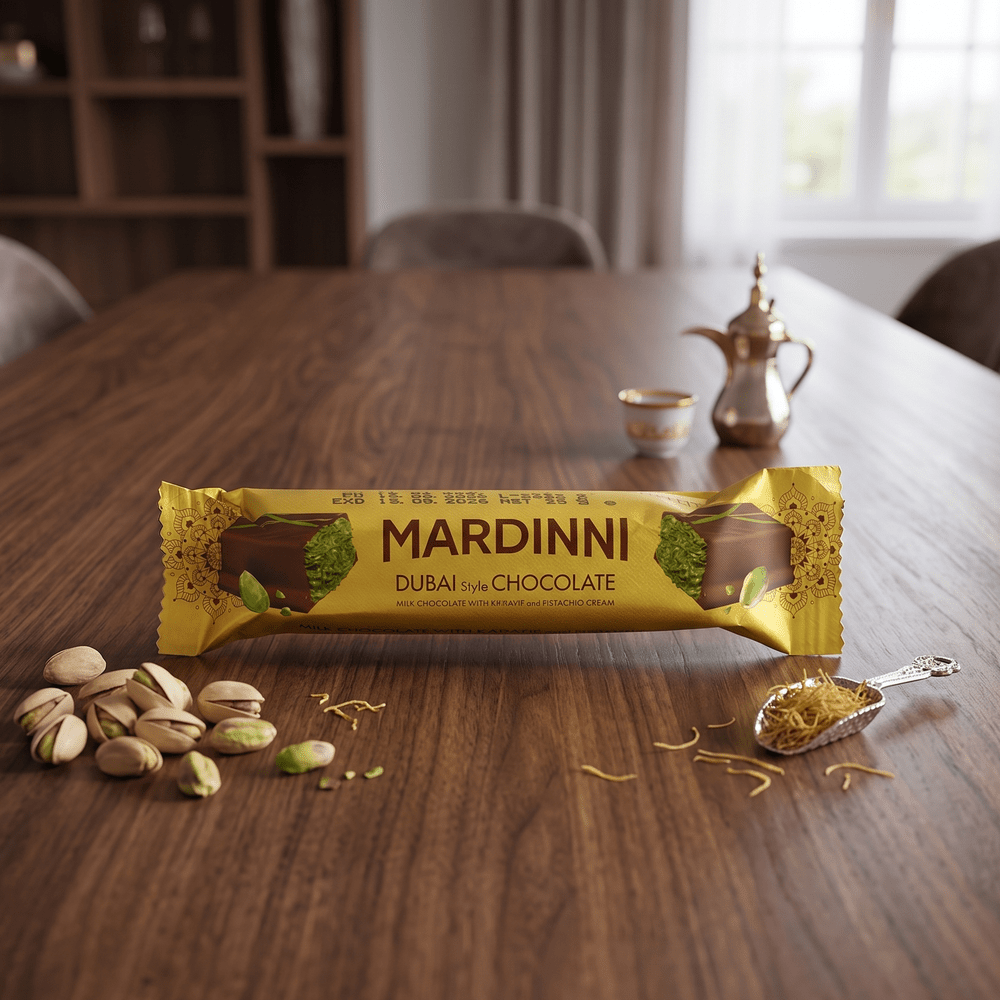Cioccolato Mardinni Dubai con Kunafa e Crema di Pistacchio Piccolo