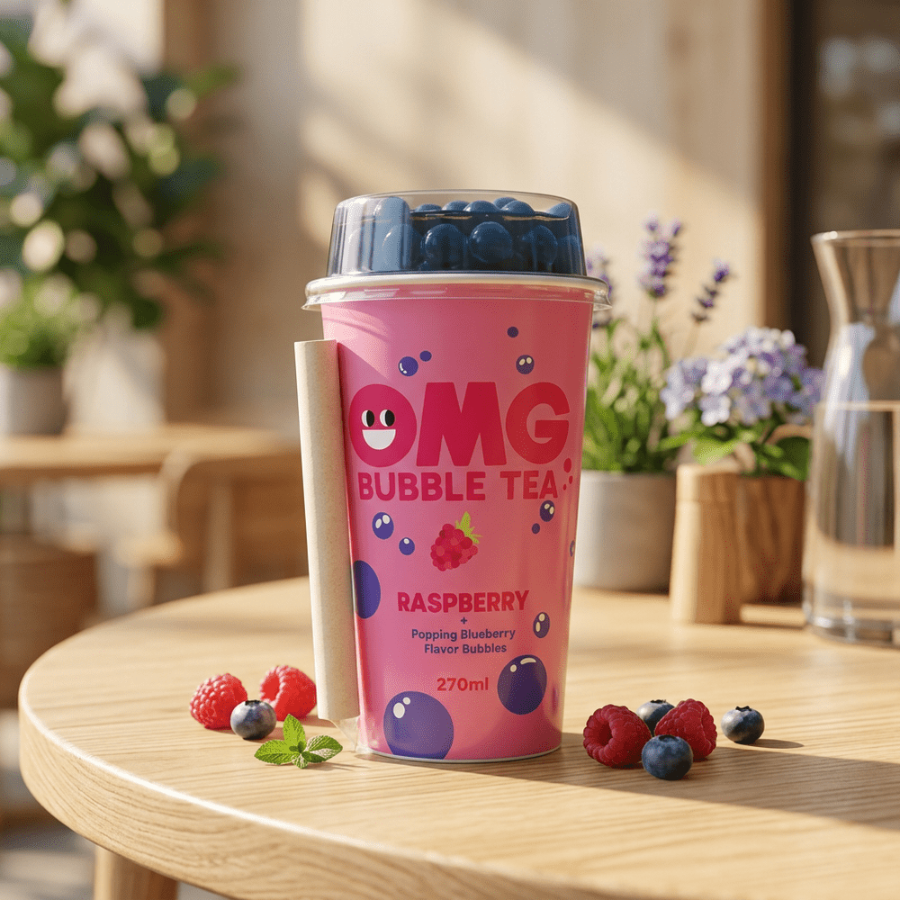 OMG Bubble Tea Lampone e Mirtillo