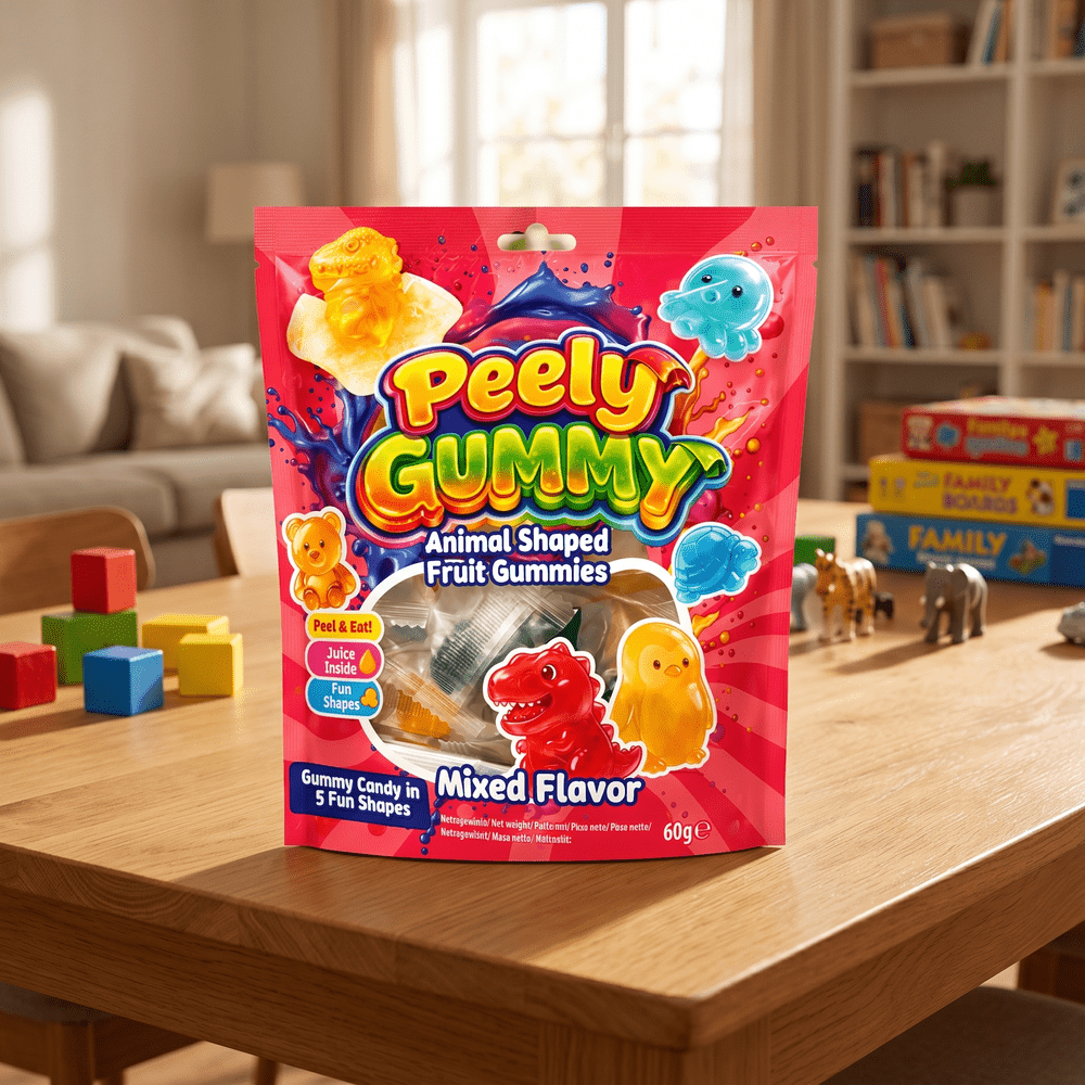 Peely Caramelle Gommose a Forma di Animale Frutta Mista Gusto Misto