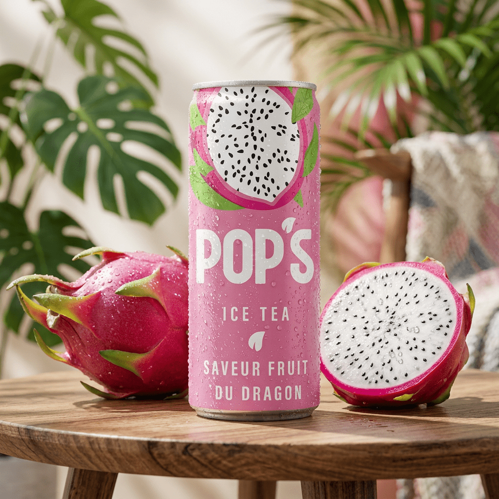 Lattina di tè freddo Pop's al frutto del drago