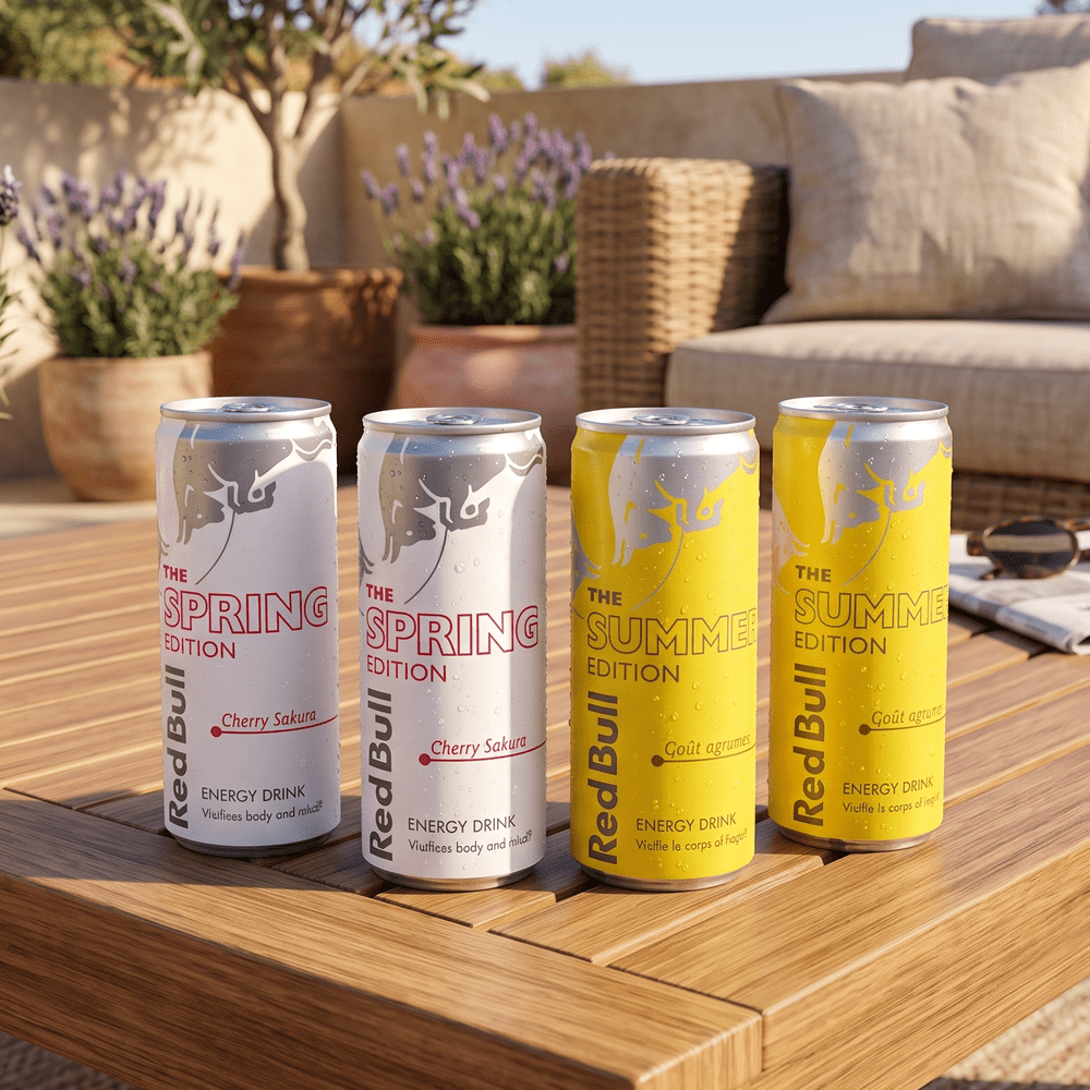 Red Bull Cherry Sakura e Summer Edition Agrumi confezione da 4