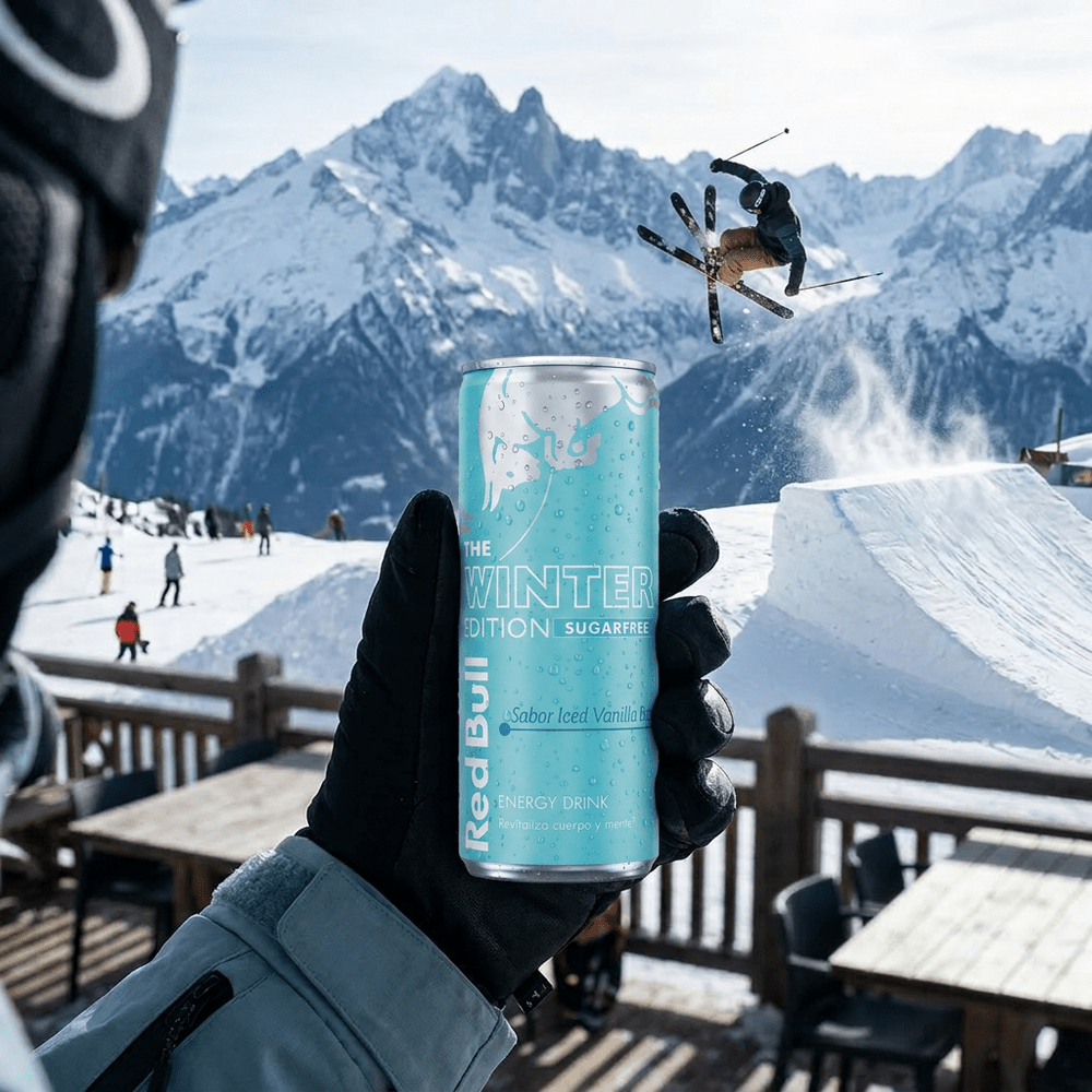 Red Bull Energy Drink Edizione Invernale Senza Zucchero Vaniglia Fredda e Frutti di Bosco