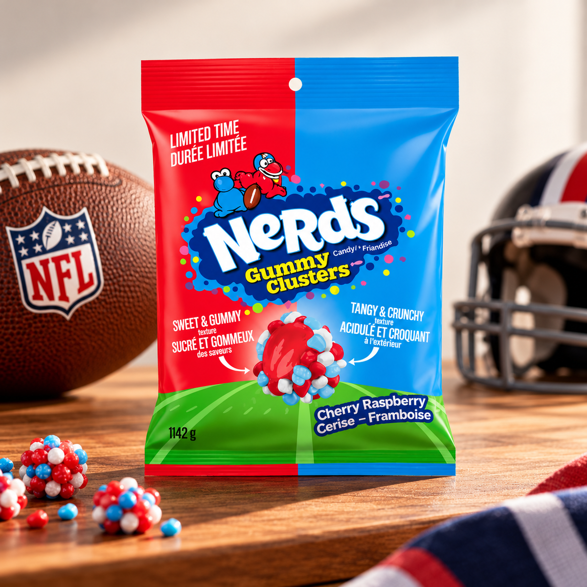 Nerds Gummy Clusters NFL ciliegia e lampone