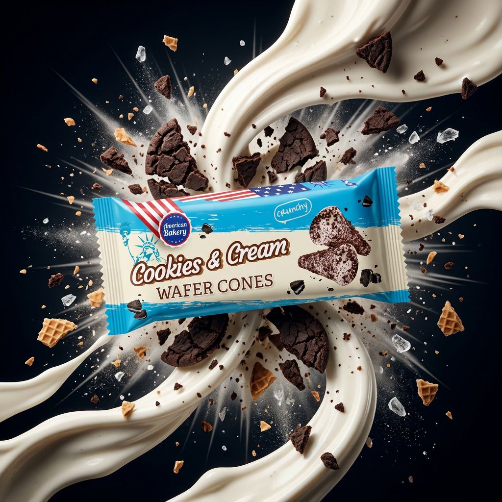 American Bakery Coni di Wafer Cookies & Cream