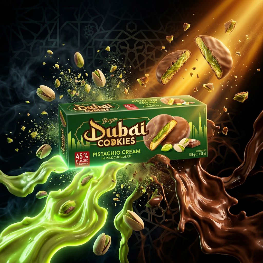 Bergen Biscotti Stile Dubai al Pistacchio