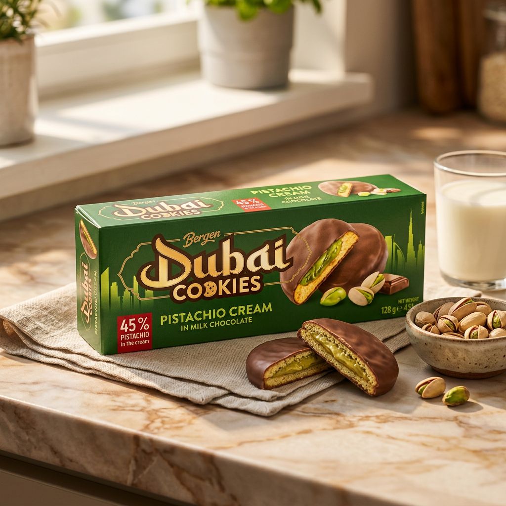Bergen Biscotti Stile Dubai al Pistacchio