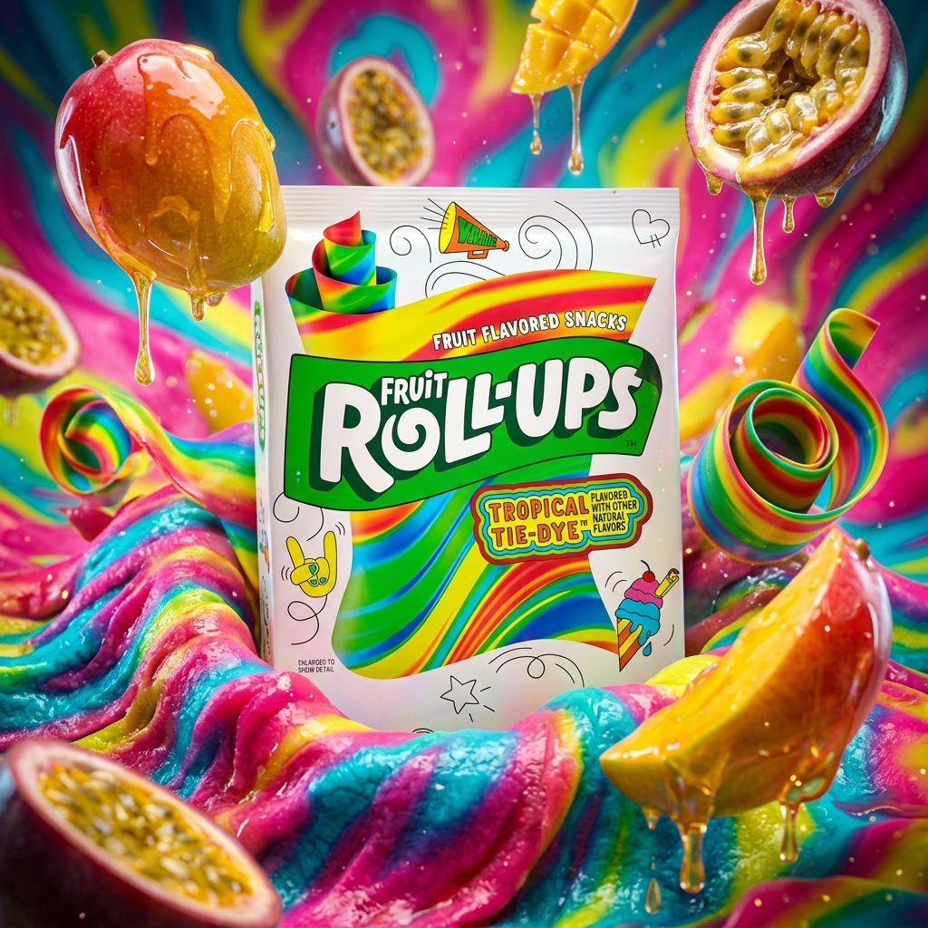 Betty Crocker Fruit Roll-Ups Tie-dye Tropicale