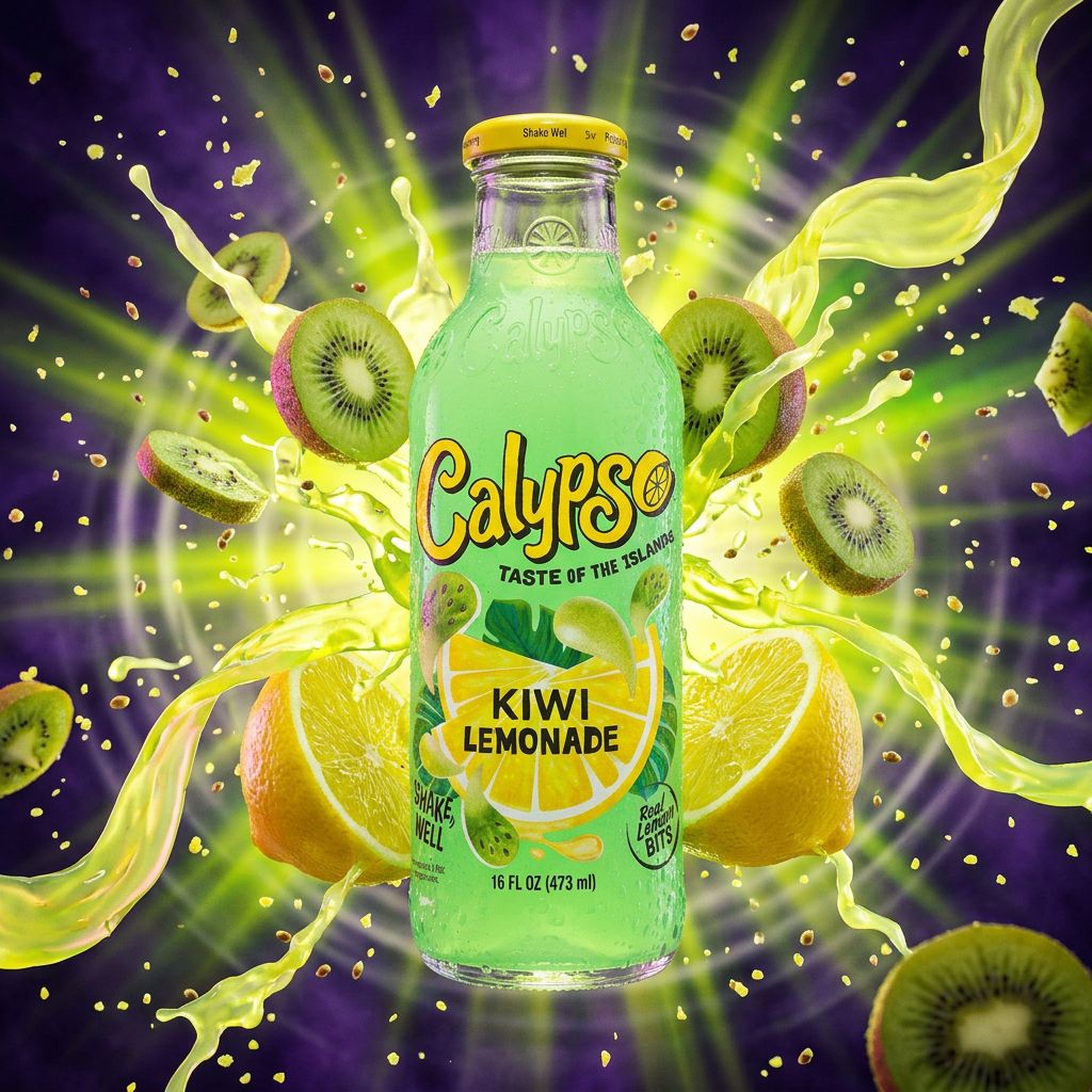 Calypso Kiwi Lemonade, limonade américaine aux fruits 473ml, disponible sur My American Shop