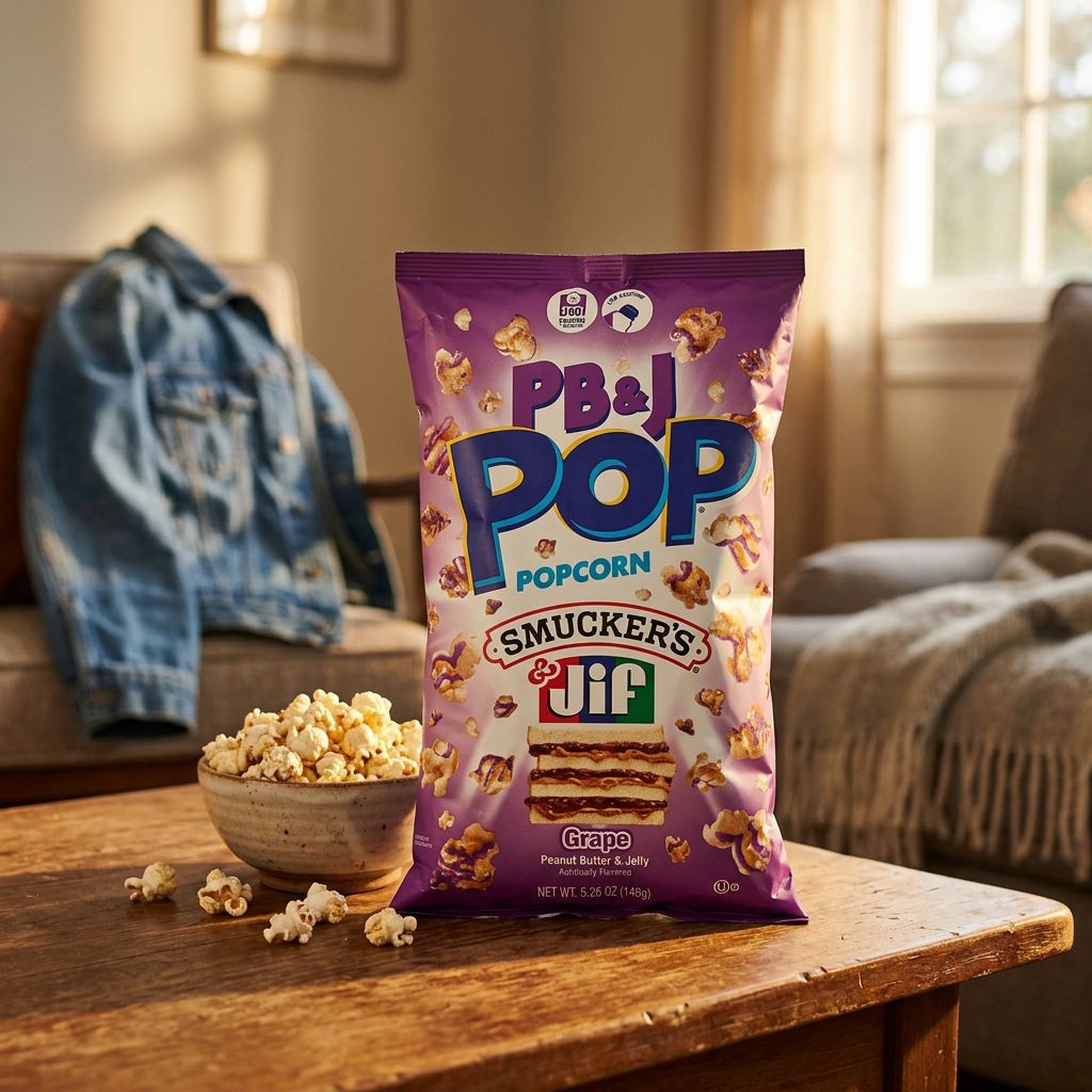 Candy Pop Popcorn Burro di Arachidi & Gelatina Uva