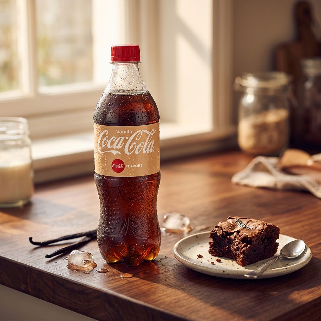 Coca-Cola Vanilla bouteille 50cl origine USA, saveur cola vanille, disponible sur My American Shop