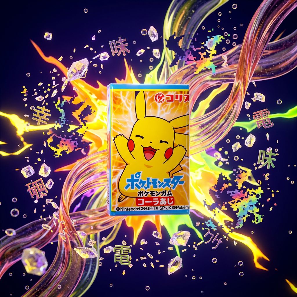 Coris Pokemon Gum japonais goût fruité acidulé format compact, importé du Japon, disponible sur My American Shop