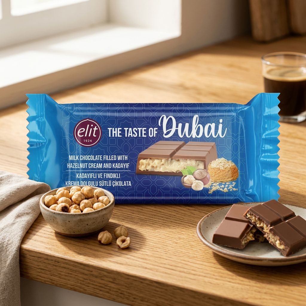 Elit Dubai Cioccolato al Latte Crema di Nocciole e Kadayif
