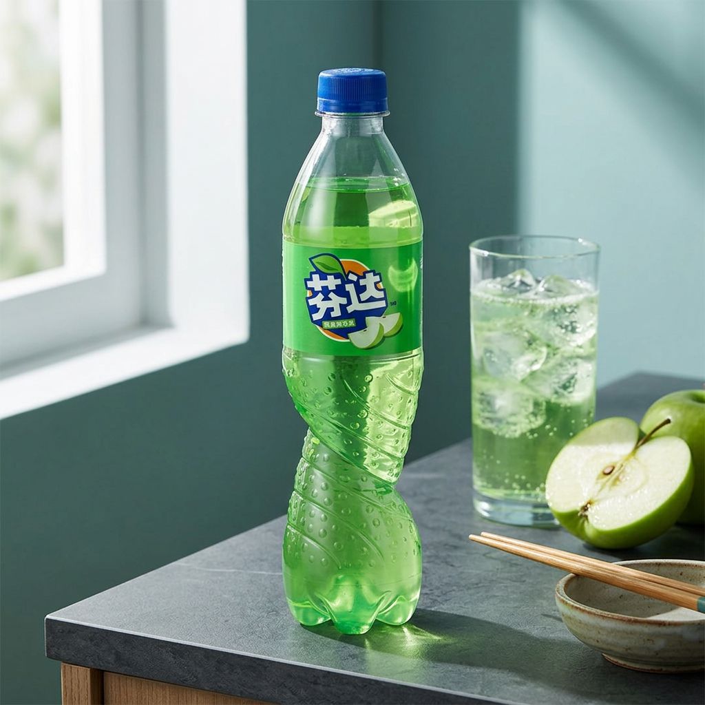 Bottiglia Fanta Cina Mela Verde