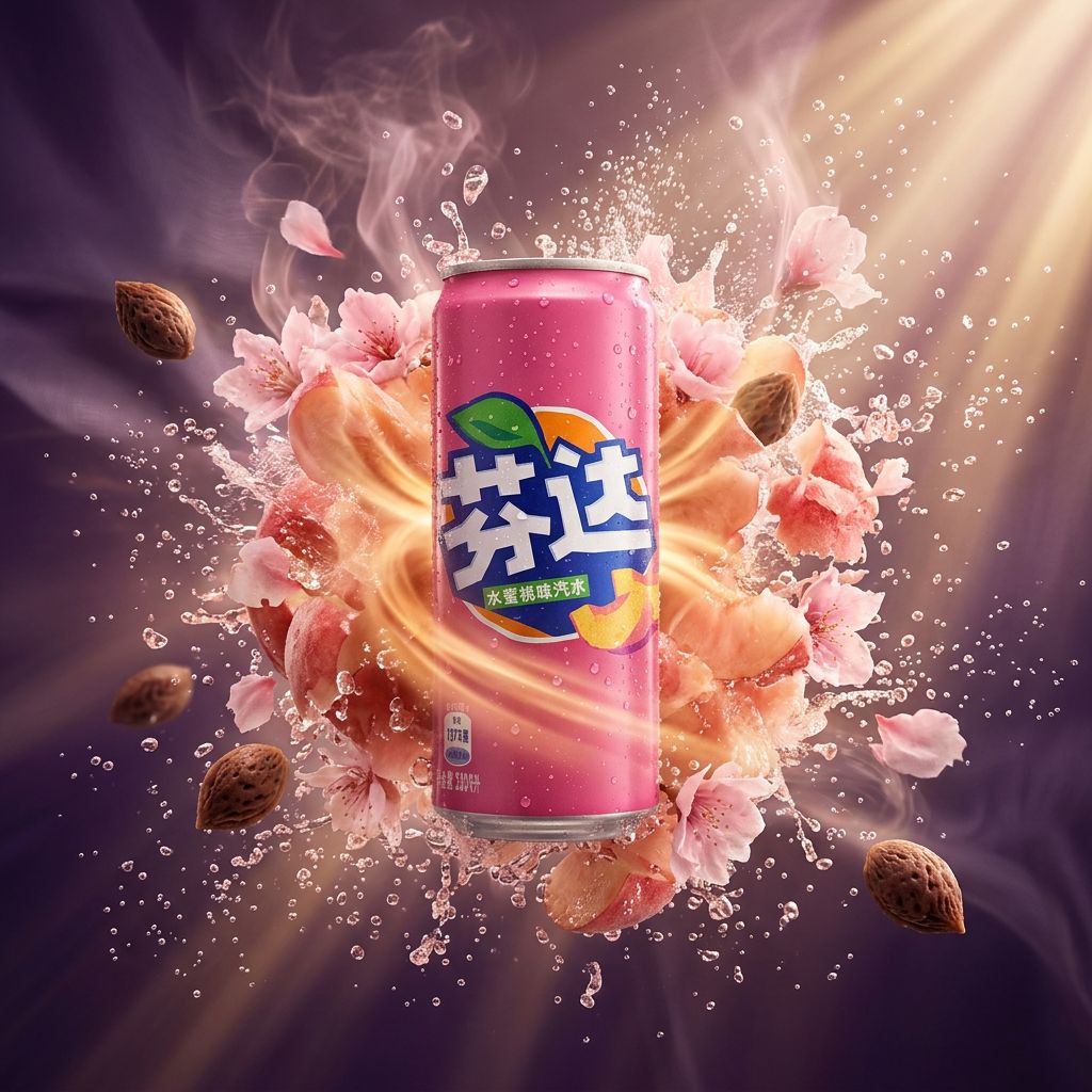 Fanta China Peach, soda pêche édition exclusive import Chine, disponible sur My American Shop