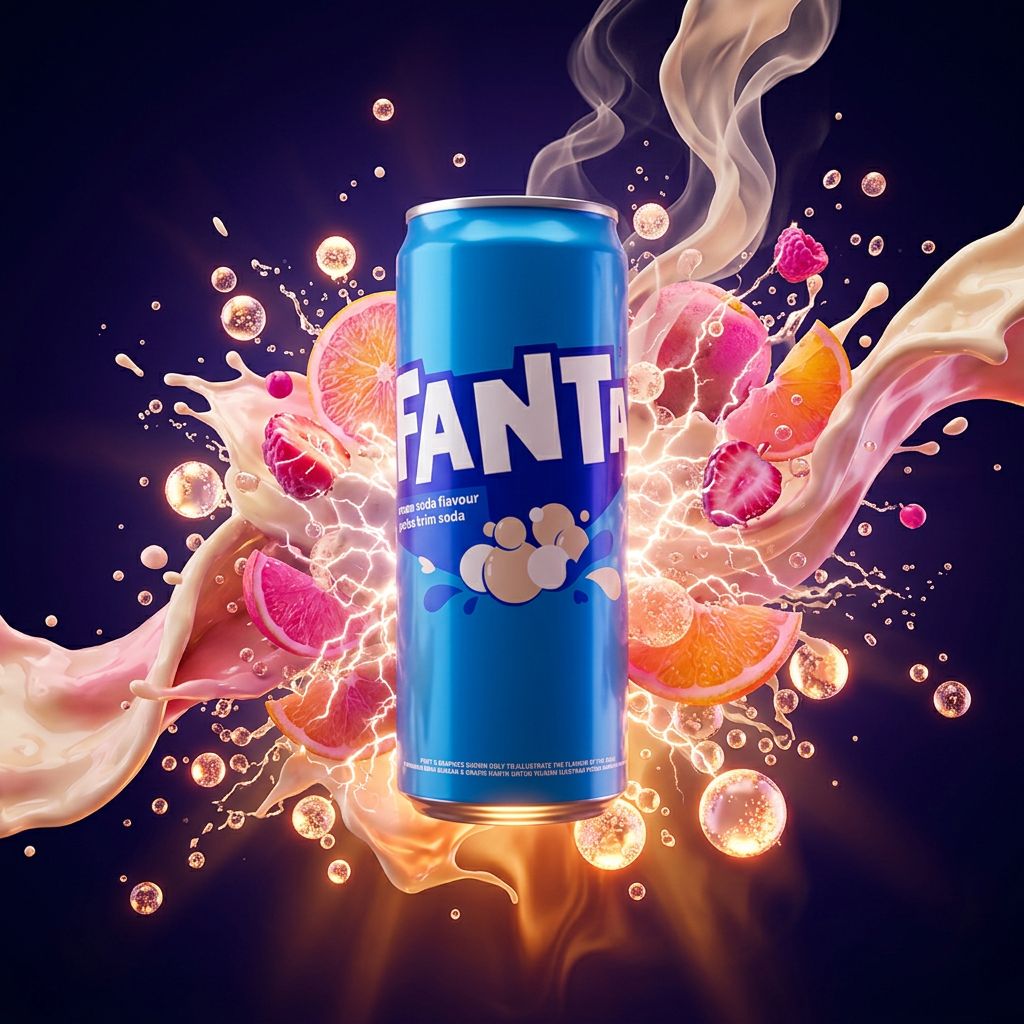 Fanta Cream Soda Fruit, soda américain crémeux et fruité en canette, disponible sur My American Shop