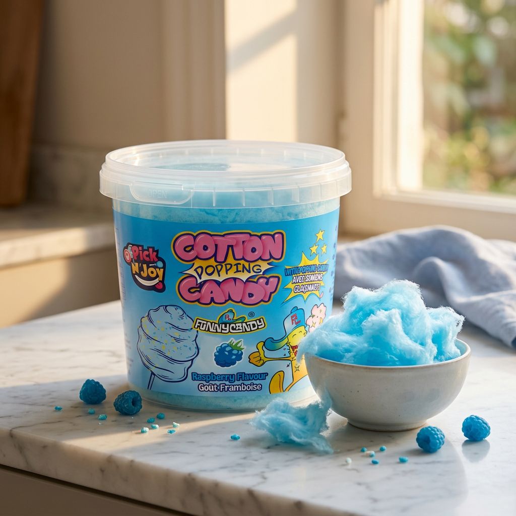 Funnycandy Zucchero Filato Scoppiettante Lampone Blu