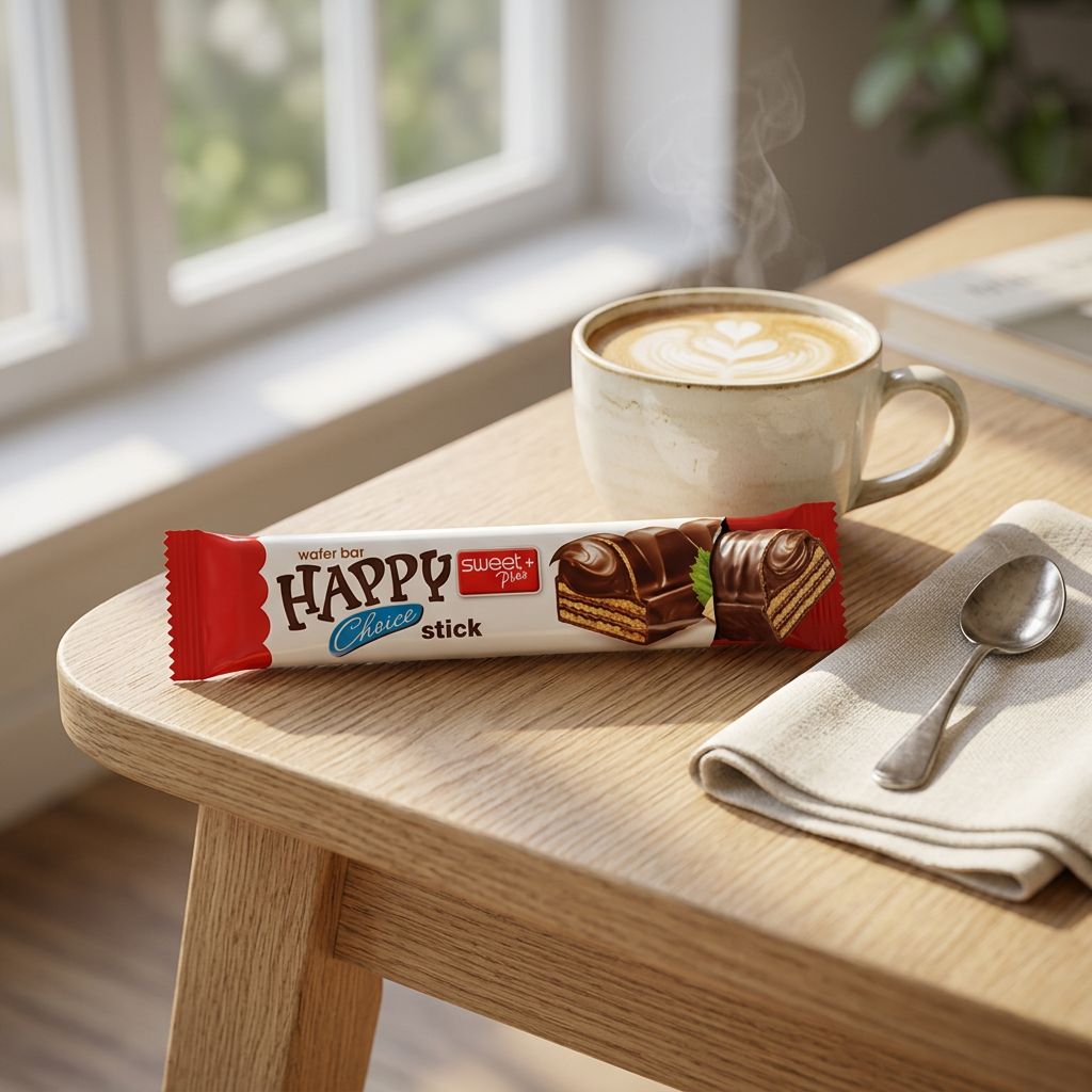 Happy Choice Bastoncino Wafer Crema alla Nocciola e Cacao