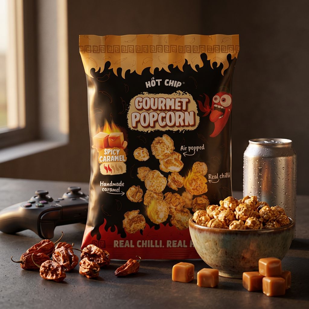 Hot Chip Popcorn Caramello Piccante