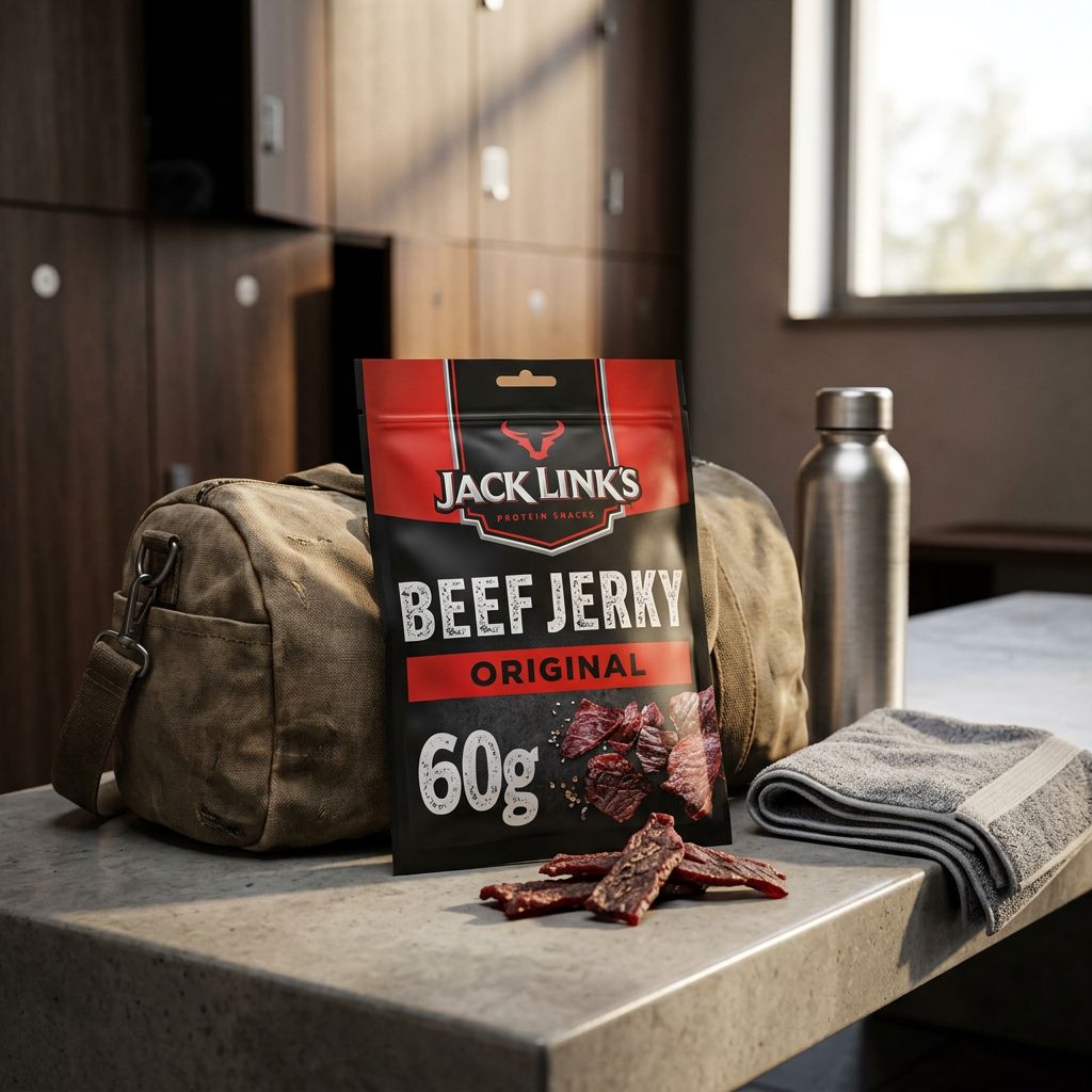 Jack Link's Beef Jerky Original 60g, snack protéiné américain séché et mariné, disponible sur My American Shop