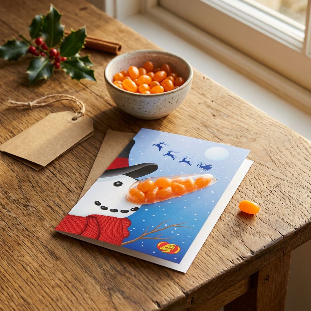 Jelly Belly Beans Carta Pupazzo di Neve