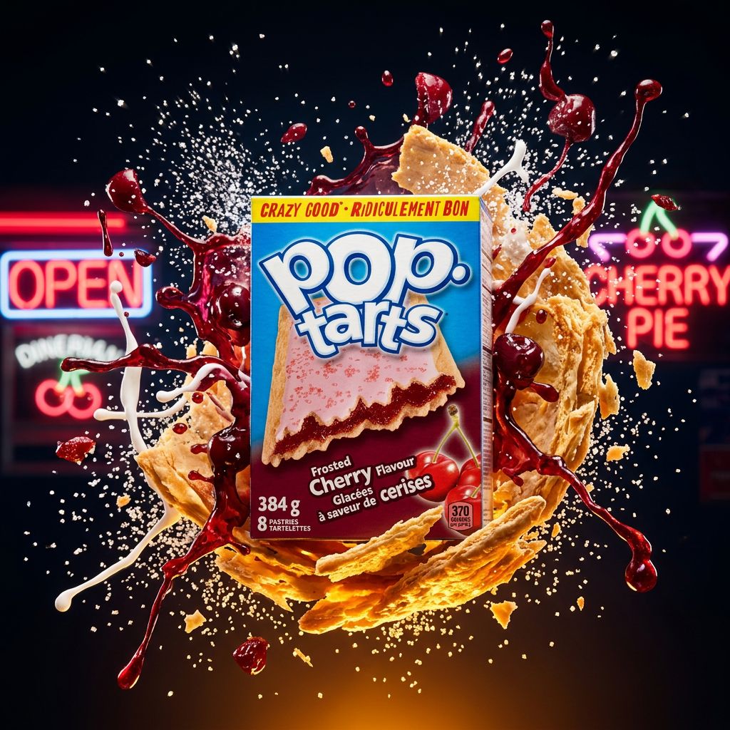 Kellogg's Pop Tarts Frosted Cherry, saveur cerise glaçée, importées des États-Unis, disponible sur My American Shop