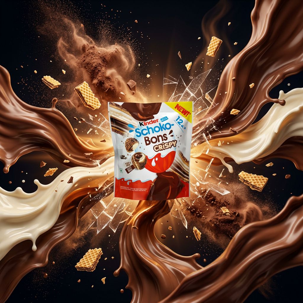 Kinder Schoko Bons Crispy Big importé de Dubaï, grand format chocolat croustillant, disponible sur My American Shop