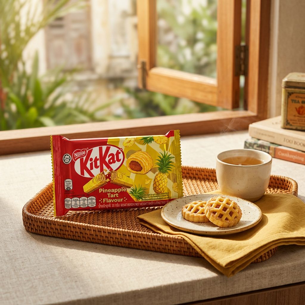 Kit Kat Pineapple Tart saveur ananas, barre wafer import Malaisie, disponible sur My American Shop