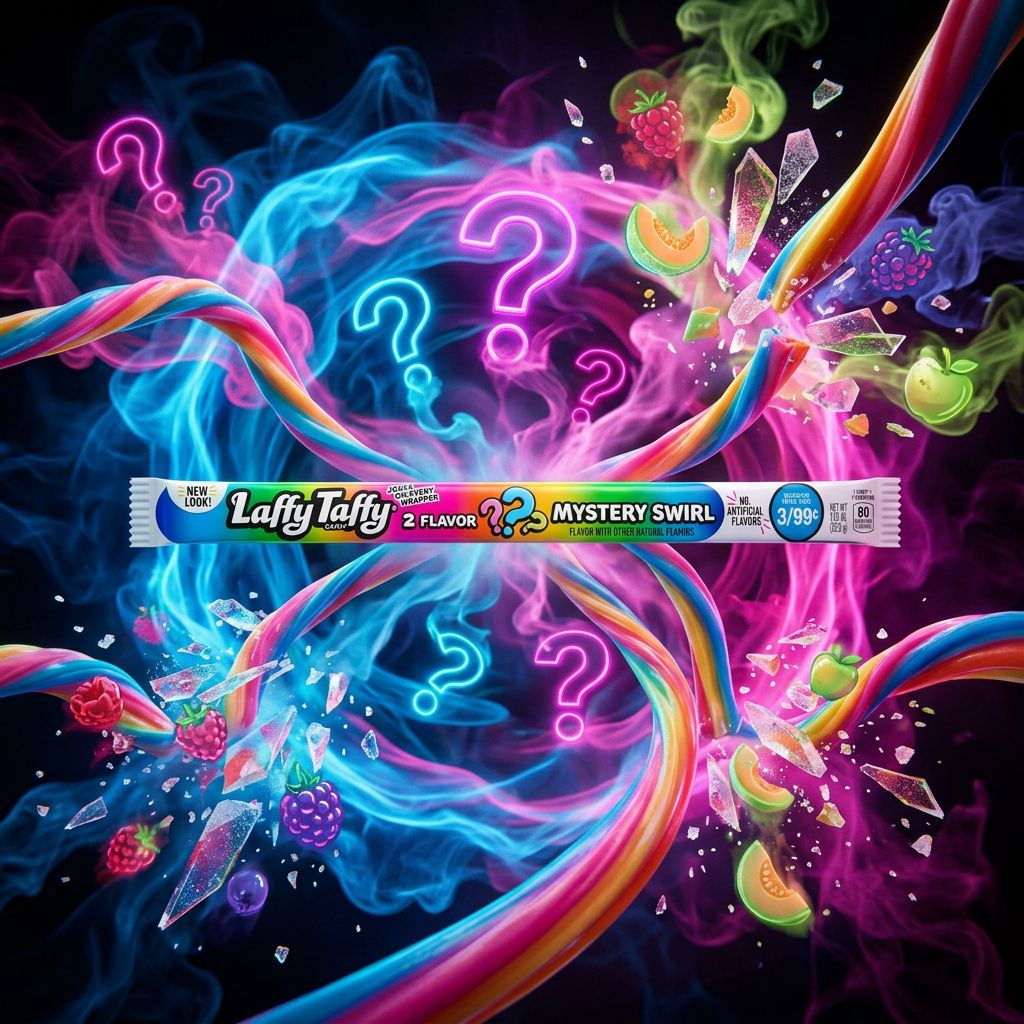 Laffy Taffy Mystery Flavour, bâtonnet taffy américain saveur mystère, disponible sur My American Shop