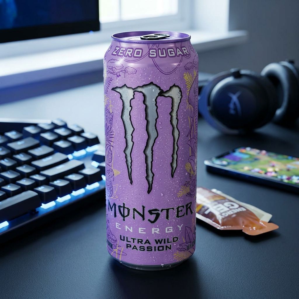 Monster Energy Zero Sugar Wild Passion, canette 500ml importée des USA, sans sucre, disponible sur My American Shop