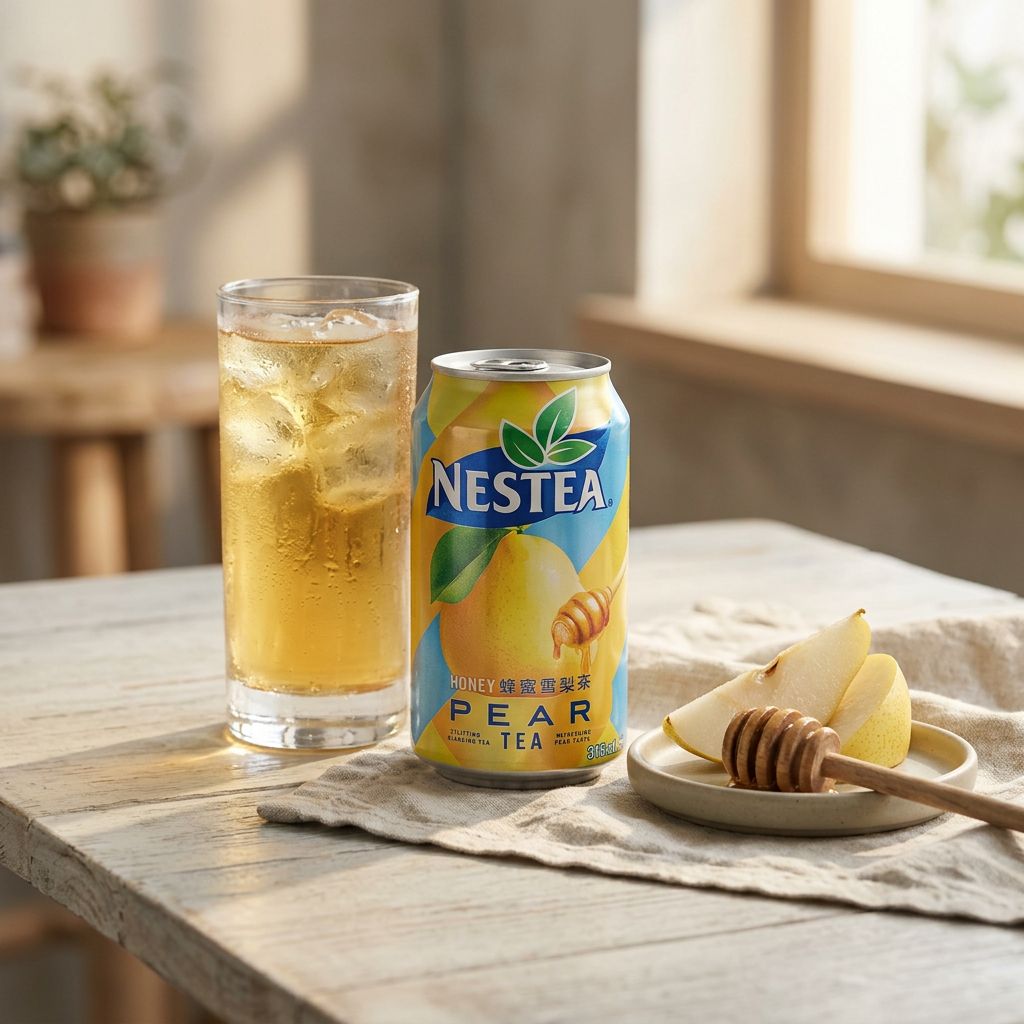 Nestea Honey Pear Tea, thé glacé saveur miel et poire en canette importée, disponible sur My American Shop