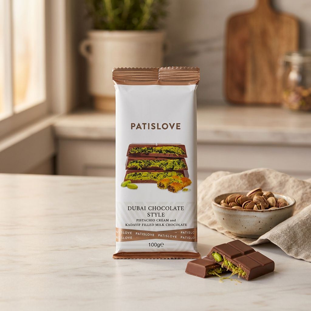 Patislove Dubai Cioccolato al Latte Pistacchio & Kadayif