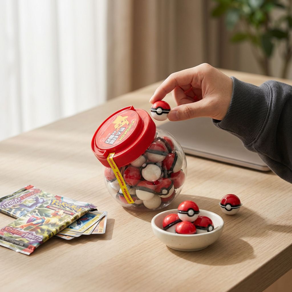 Pokemon Gelatina a Forma di Palla Mostro Rossa