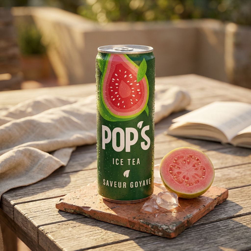 Lattina di tè freddo alla guava Pop's