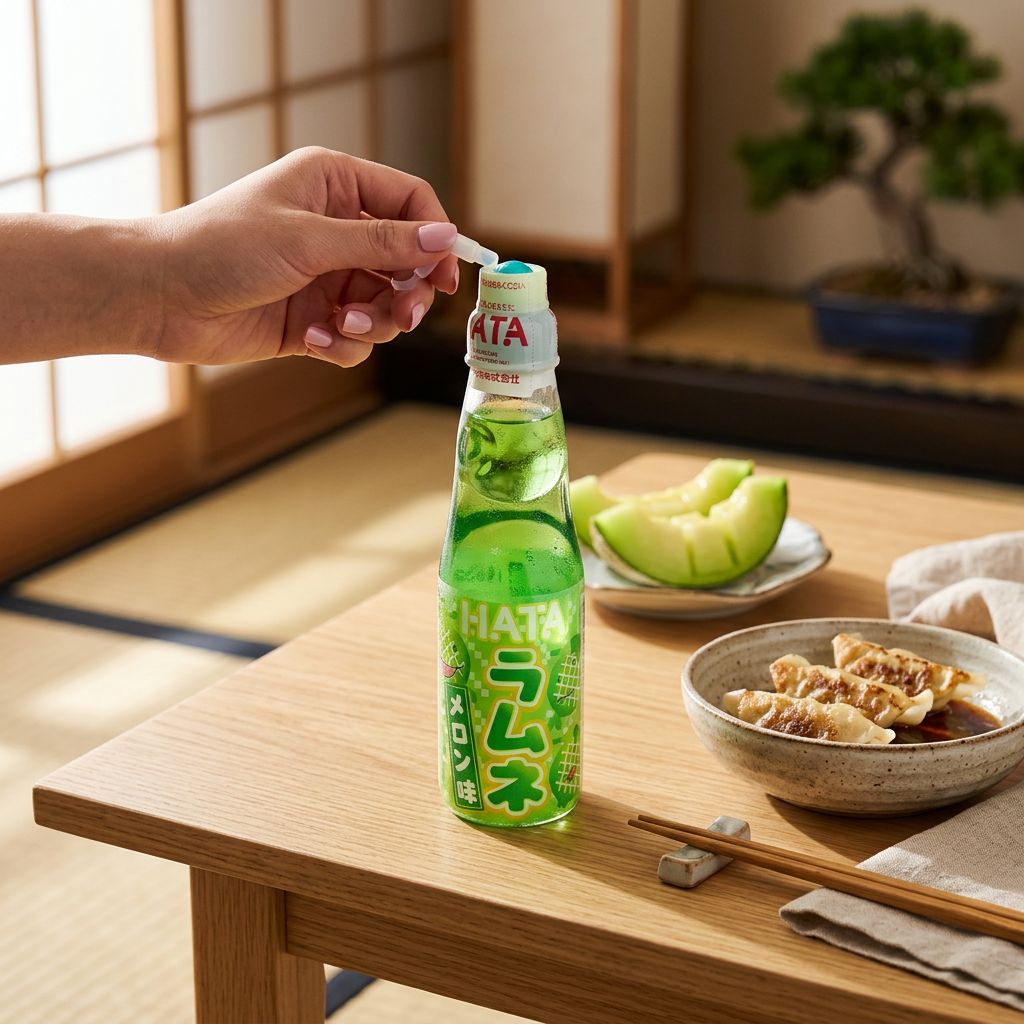 Ramune Hatakosen Soda Melone