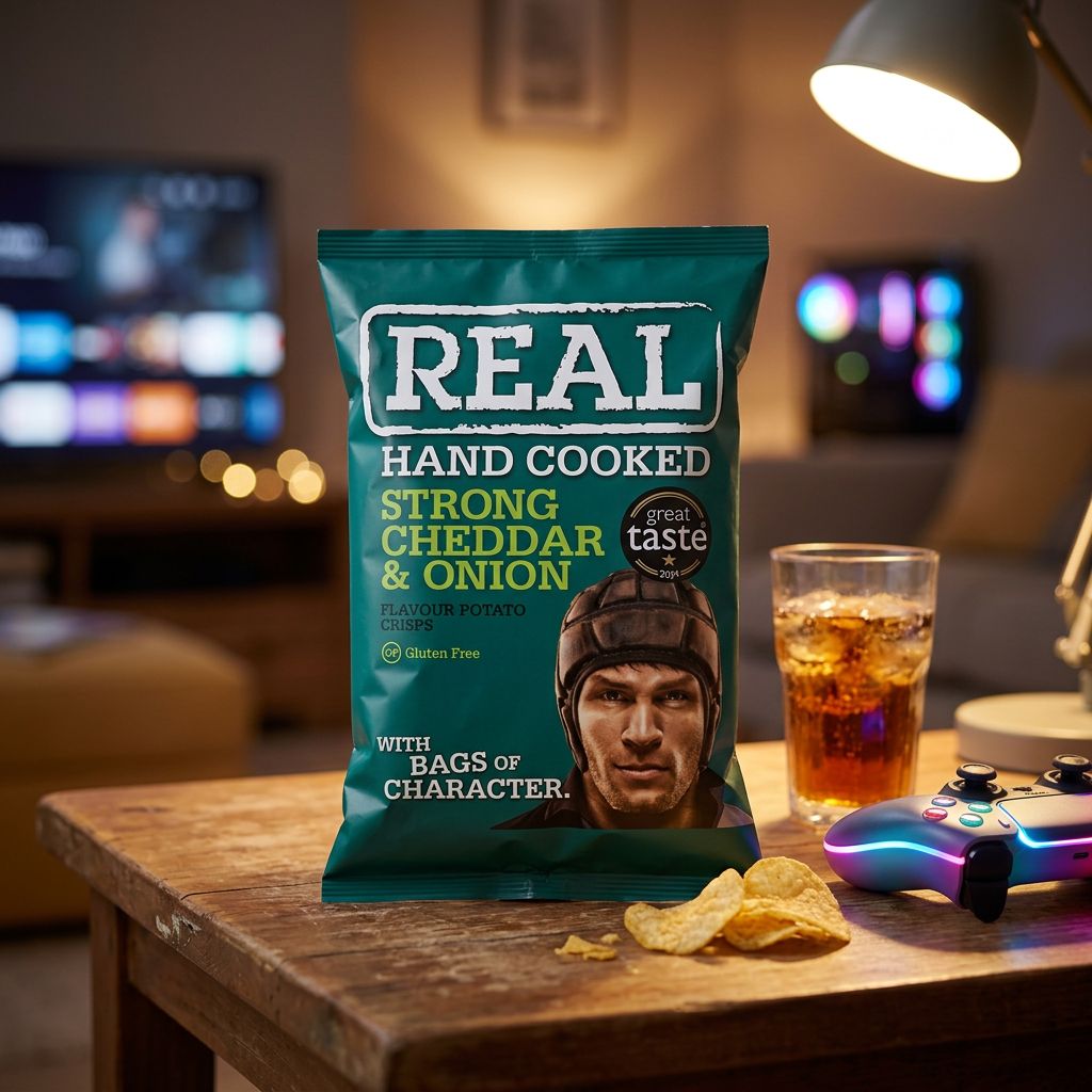 Real Crisp Piccole Formaggio Forte e Cipolle