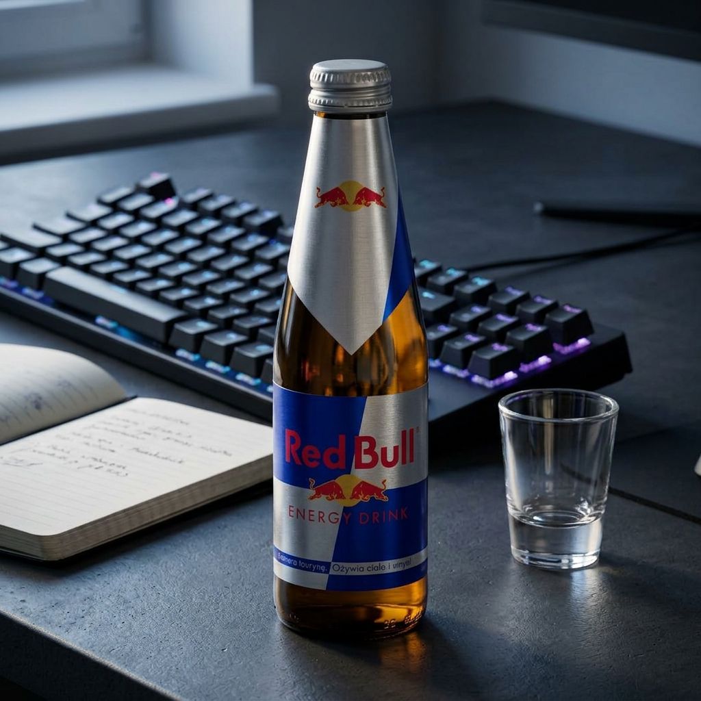 Red Bull Energy Drink Bottiglia di Vetro Originale