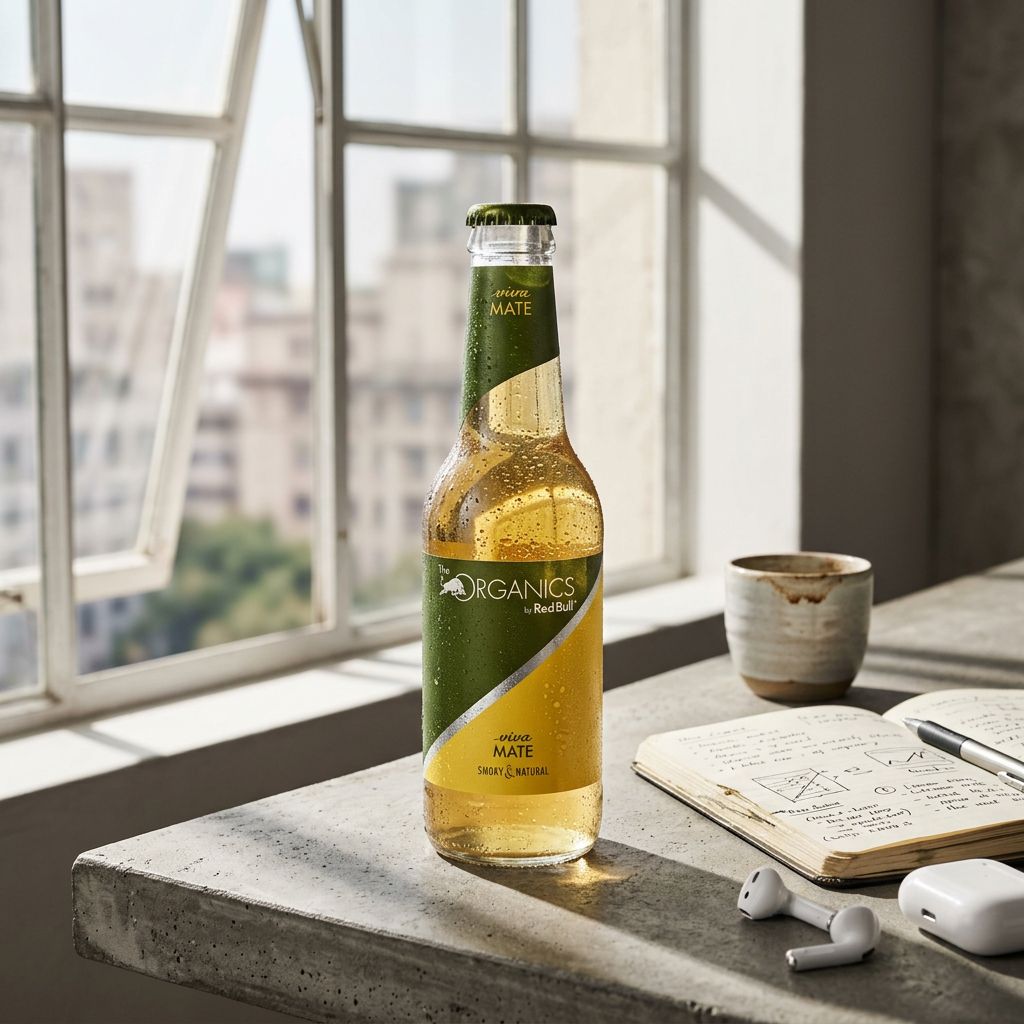Red Bull Organics Viva Mate, boisson bio au maté en bouteille, importée des USA, disponible sur My American Shop