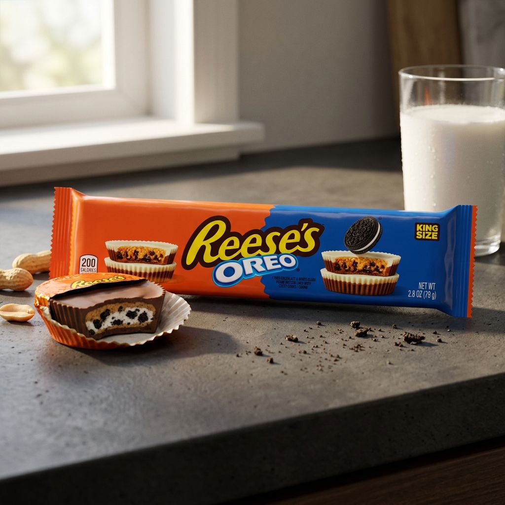 Reese's Oreo King Size Cups chocolat au lait et crème blanche, import USA, disponible sur My American Shop