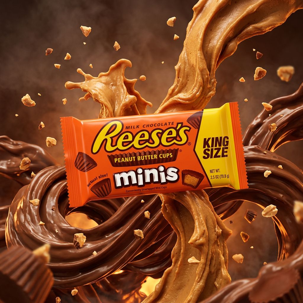 Reese's Peanut Butter Unwrapped Minis Cups King Size, mini cups chocolat beurre de cacahuète, format genereux USA, disponible sur My American Shop