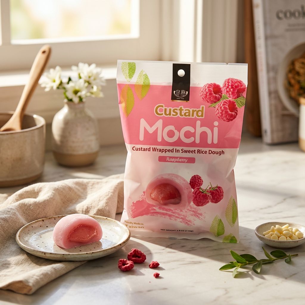 Royal Family Custard Mochi Lampone
