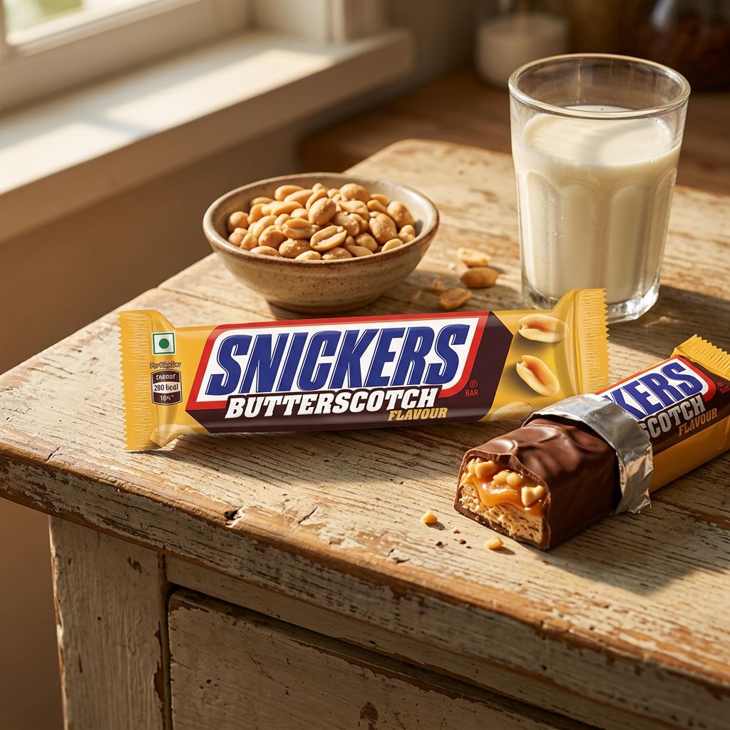 Snickers Butterscotch, barre chocolatée américaine saveur caramel au beurre, édition US, disponible sur My American Shop