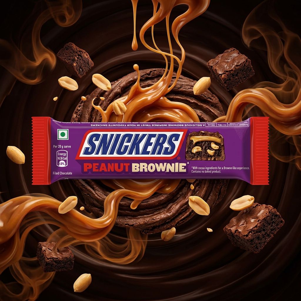Snickers Peanut Brownie, barre chocolatée américaine caramel cacahuètes et brownie, importée des USA, disponible sur My American Shop