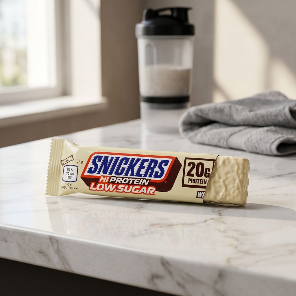 Barretta Proteica Snickers Bianca Basso Contenuto di Zucchero