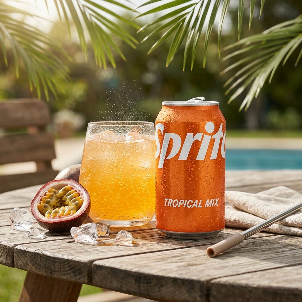 Sprite Tropical, soda américain saveur fruits tropicaux et citron vert en canette, importé des USA, disponible sur My American Shop