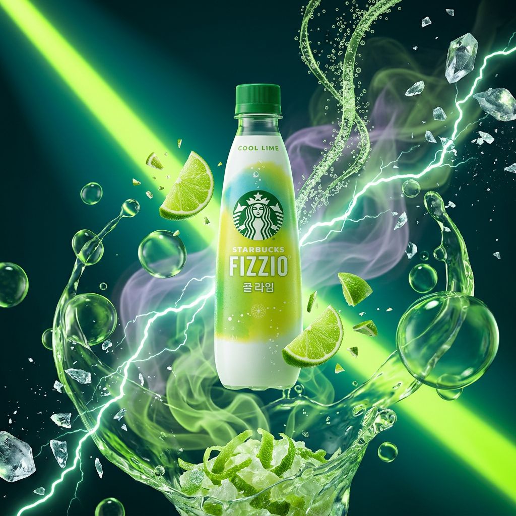 Starbucks Fizzio Cool Lime, soda gazeux citron vert importé des USA en canette, disponible sur My American Shop
