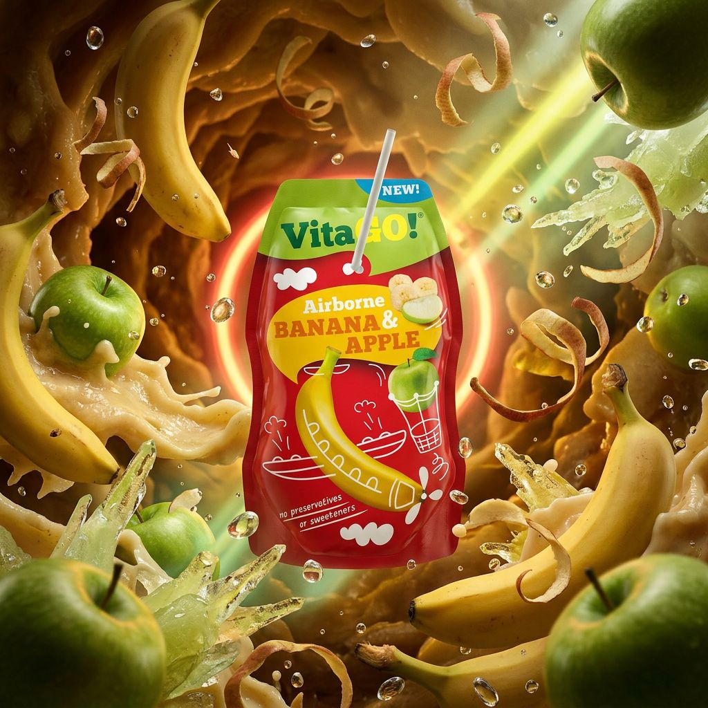 Vitago Banana & Apple, jus banane pomme importé des USA, 35 Kcal/100ml, disponible sur My American Shop