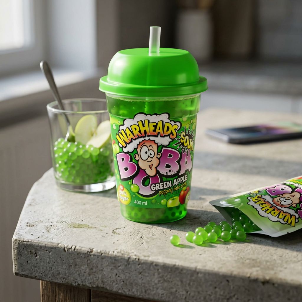 Warheads Boba Aspro Mela Verde