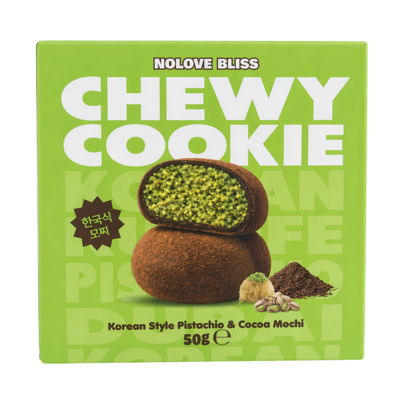 NoLove Bliss Chewy Cookie Pistachio Cocoa Mochi - My American Shop