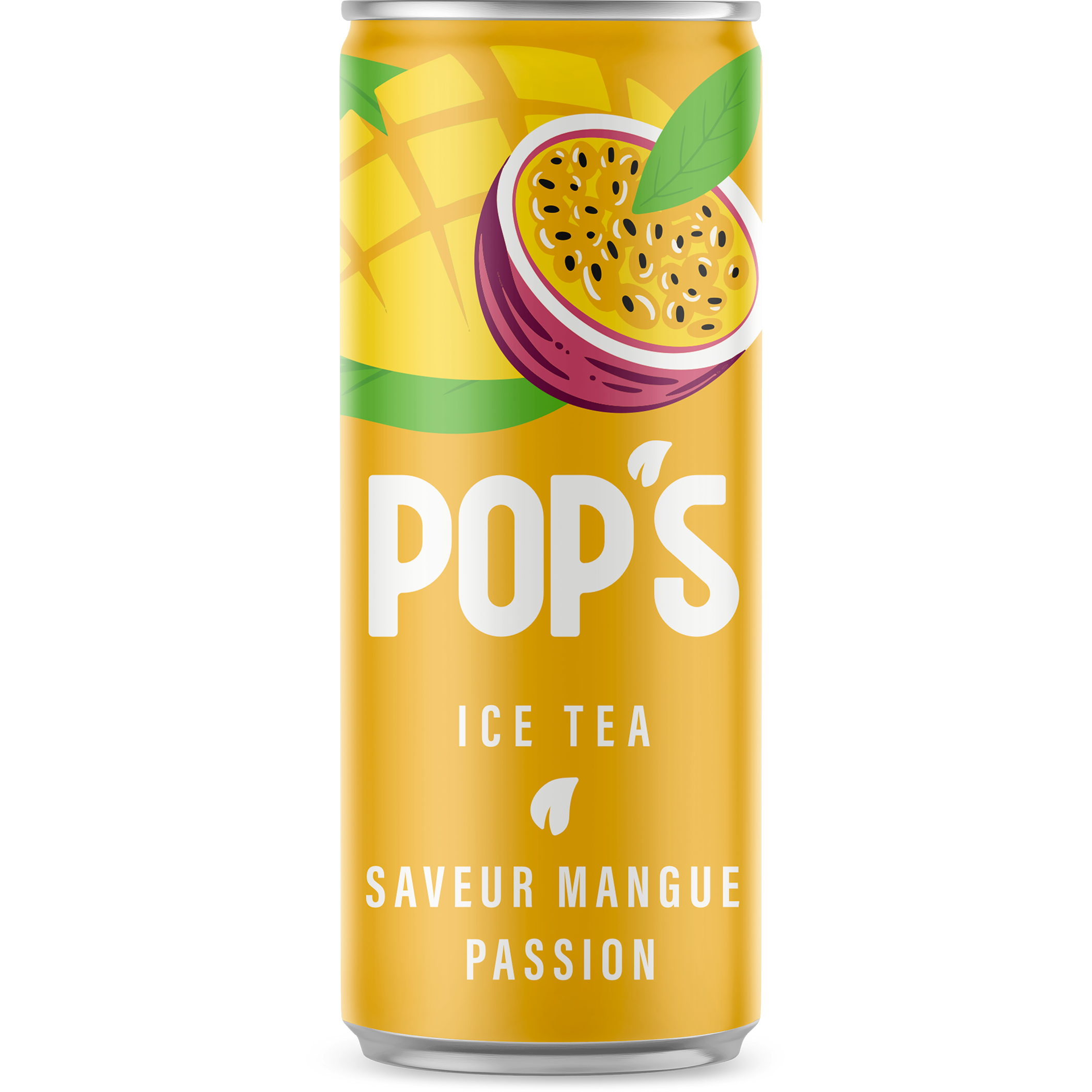 Pop's Ice Tea Mango Passion Fruit Can