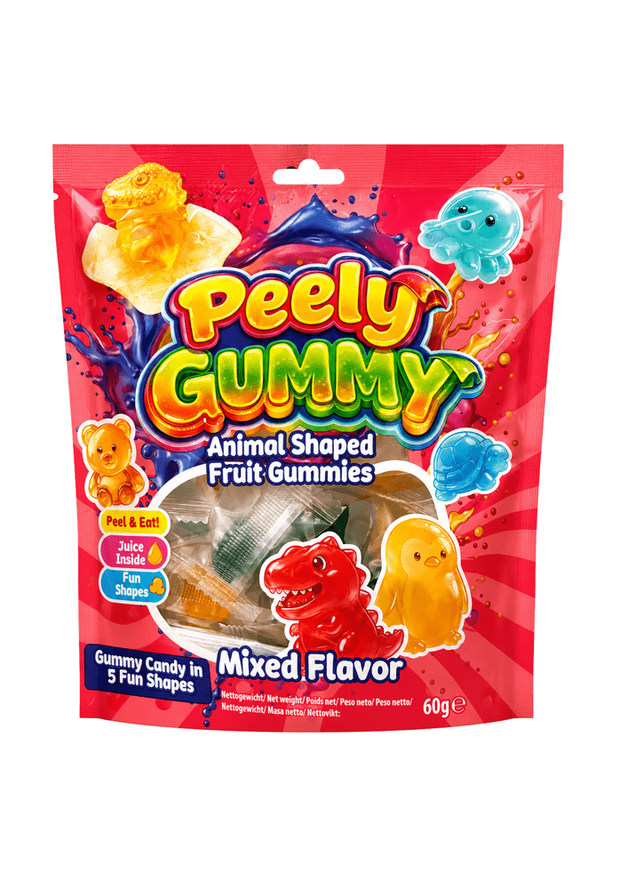 Peely Caramelle Gommose a Forma di Animale Frutta Mista Gusto Misto